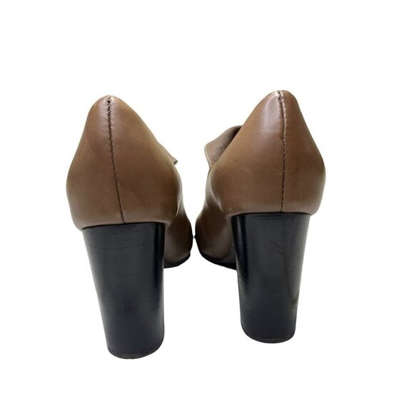 Anthropologie Fortress of Inca Heels Bootie Open Toe Size 6 Camel Brown - Picture 4 of 11